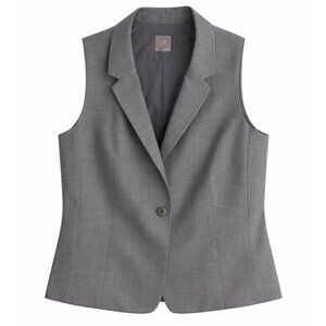 J. Jill Gray Tailored Vest Gray Size Large
